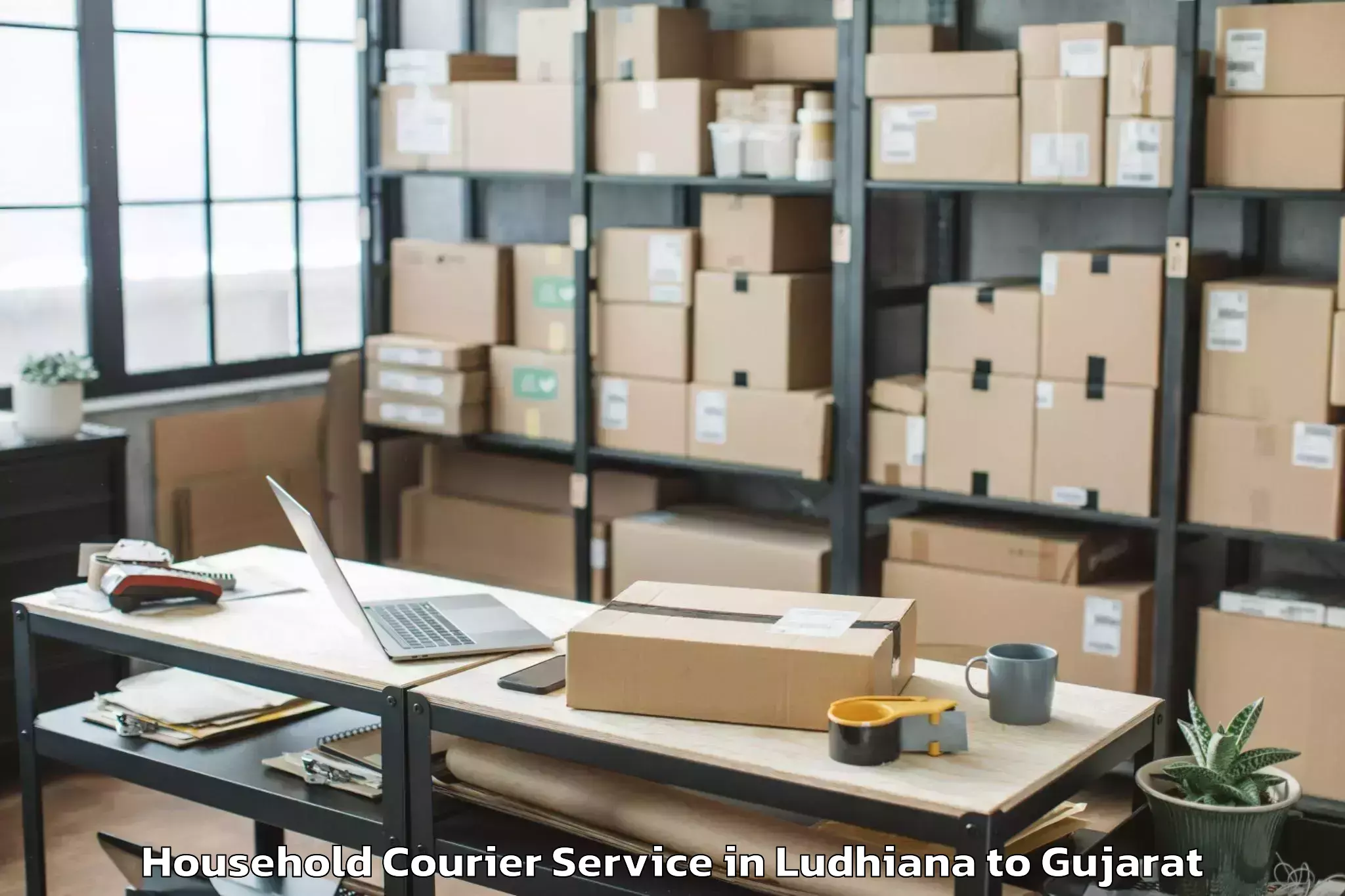 Get Ludhiana to Sardarkrushinagar Dantiwada Ag Household Courier